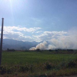 Foto Lajm:Deponisë së Strugës sërish i doli tymi!