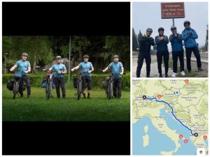 Ilir Mustafai, Bashkim Hoxha, Ilir Dalipi ,Ajri Kaçenija mërgimtar nga Struga dhe Ohri drejt vendlindjes me bicikletë nga Zvicra (Foto)